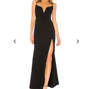 Jill Jill Stuart Black Sweetheart Neck Gown Size 8